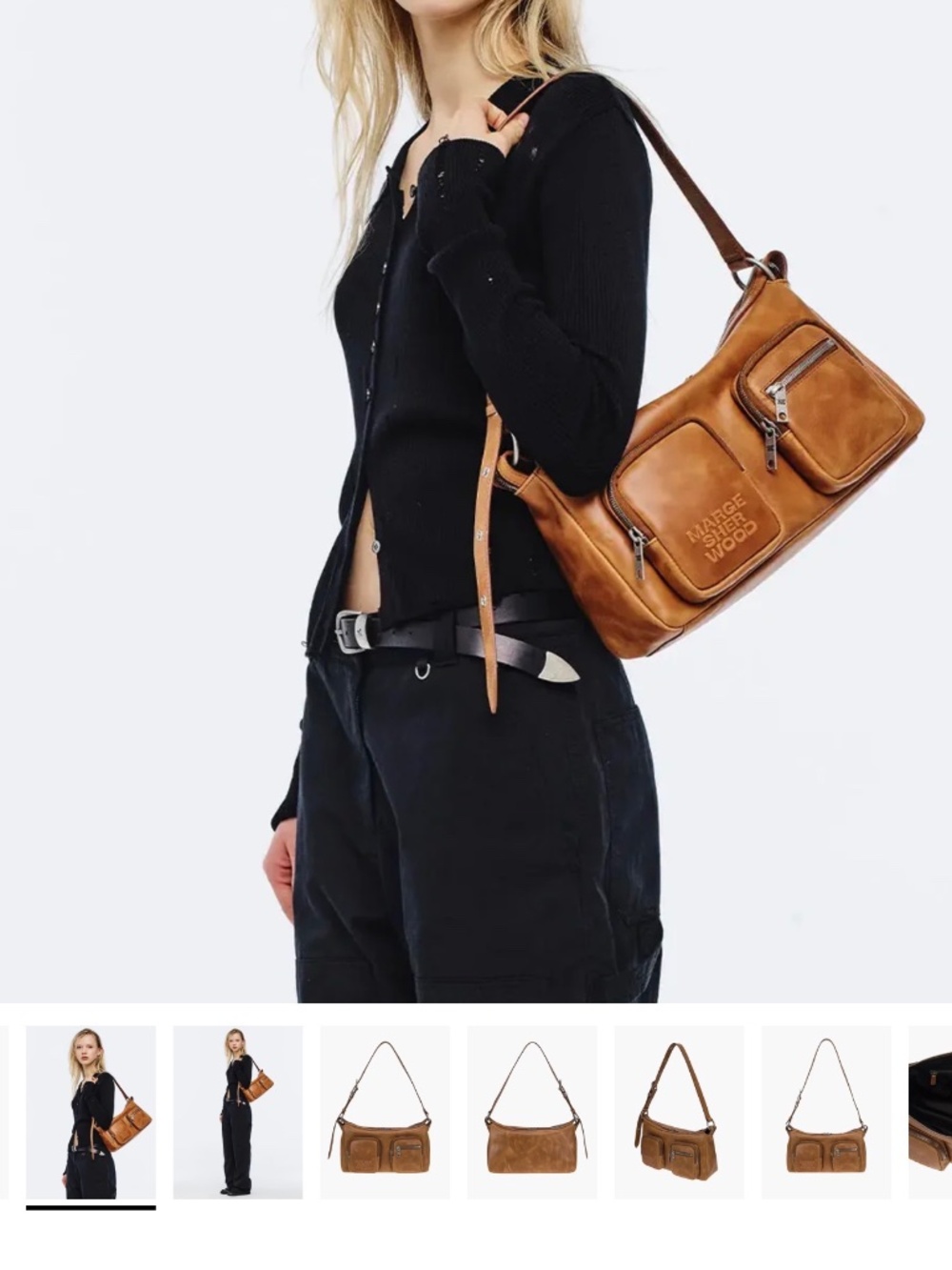 Marge Sherwood Outpocket Hobo in Saddle Brown Pull-up